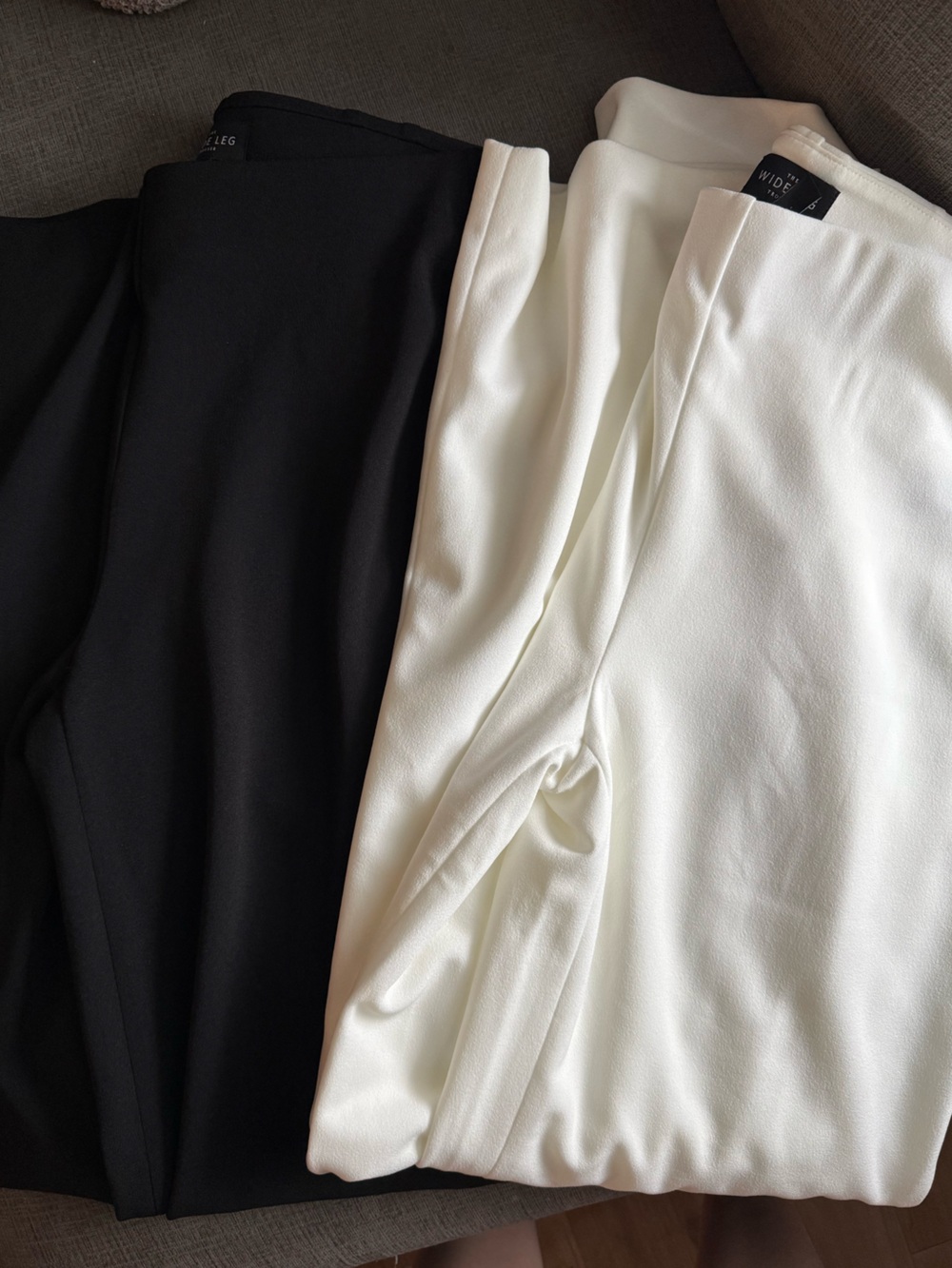 Black pair and white pair- White House Black Market “The Wide Leg” Trouser